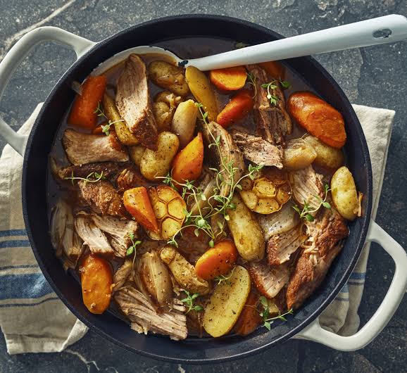 Rôti d'épaule de porc à l'érable et à la moutarde (mijoteuse)